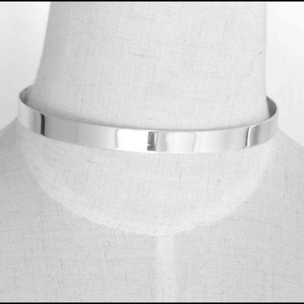 Metal Cuff Statement Collar Necklace - Picture 3 of 3